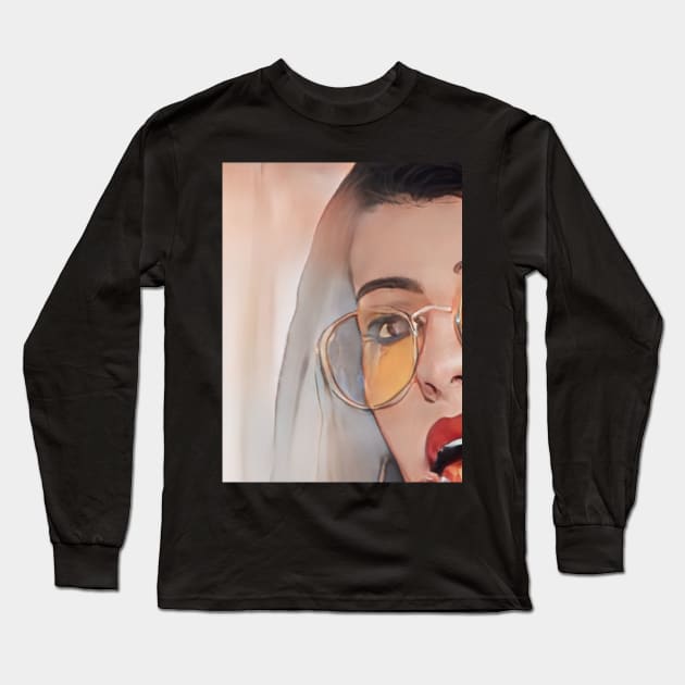 Lolipop Red Lips Geek Designer Dune Stika Artistic Anime Style Long Sleeve T-Shirt by cornelliusy